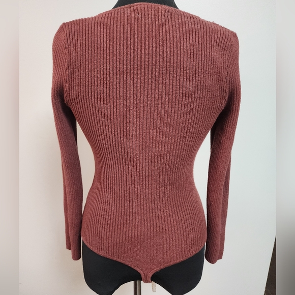 Abercrombie & Fitch Ribbed Long Sleeve Bodysuit – Size L Y2k - Picture 2 of 3